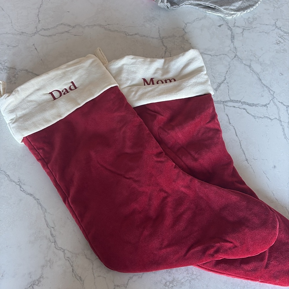 potterybarn classic velvet stocking
